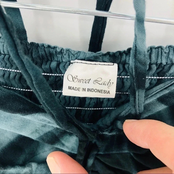 Tie dye asymmetrical cotton tube top  halter dress - Picture 7 of 7